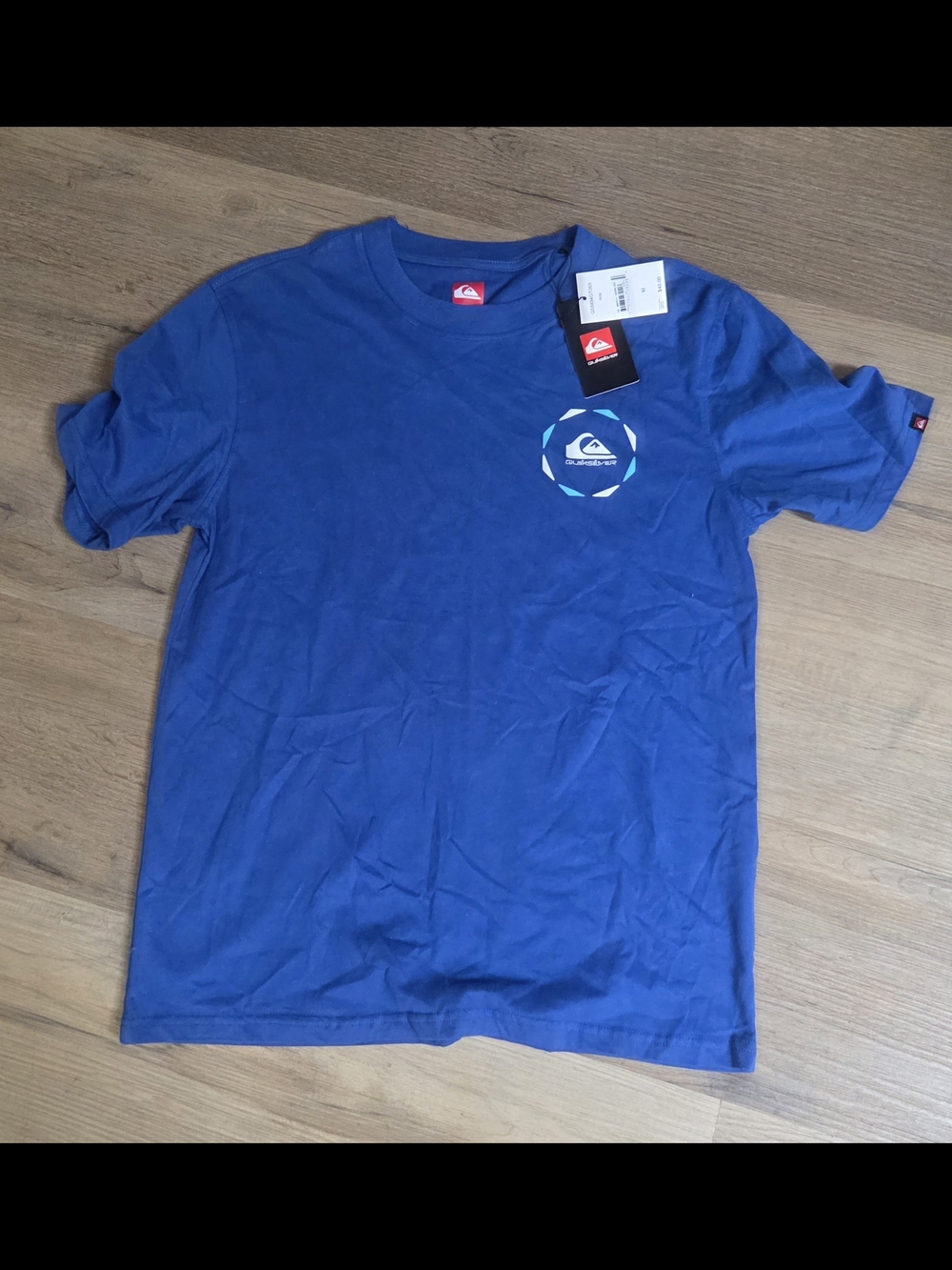 Quiksilver Men's Blue Logo Short-Sleeve T-Shirt Sz M  Bin Z